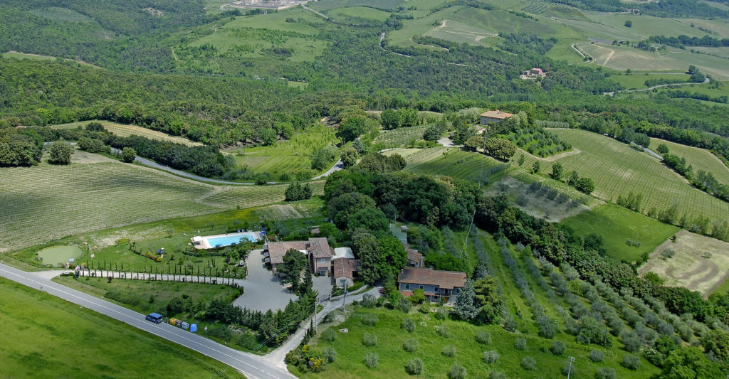 Vista aerea Antico Borgo Il Cardino